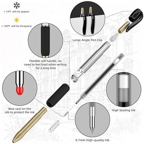 HomFilix Gel Pens Black, 15-Pack 0.7mm Fine Point Pens, Ideal for School Supplies, Office Use, and Daily Writing. Smooth Ink Flow, Durable Tips, Ink Pens, Teacher Pens - Thumbnail 4