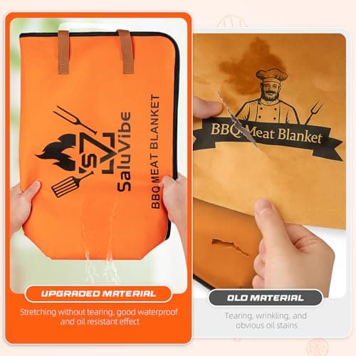 BBQ Blanket for Resting Meat – Leak-Proof Insulated Brisket Blanket, Washable Oxford Cloth Smoker Blanket for Turkey, Pork & Beef, Keeps Brisket Hot & Juicy, Gift for Dad, Husband & BBQ Lovers - Thumbnail 2