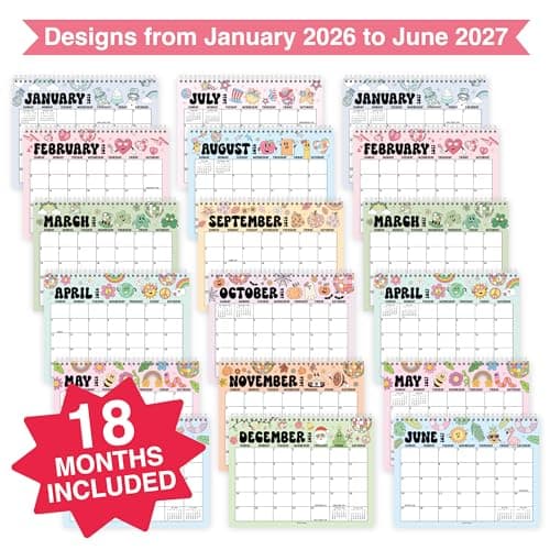 Small Desk Calendar 2026-18-Month 2026 Desk Calendar Small for Home, Office & Classroom, Standing Flip Desks Calendars 2026-2027, Teacher Appreciation Gifts, Graduation Gifts - Thumbnail 4