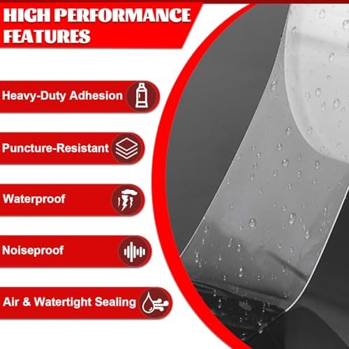 PackYard Transparent Window Weather Sealing Tape 3 Inch x 33 FT Weather Stripping Residue-Free Clear Window Insulation Caulk Tape for Shower Glass Gaps and Clear Doors Windows Windproof - Thumbnail 4