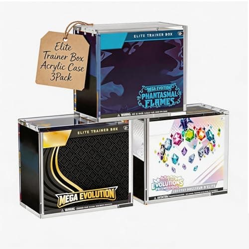 Elite Trainer Box Acrylic Protector Case 3 Pack with Sliding Magnetic Lid - Image 1