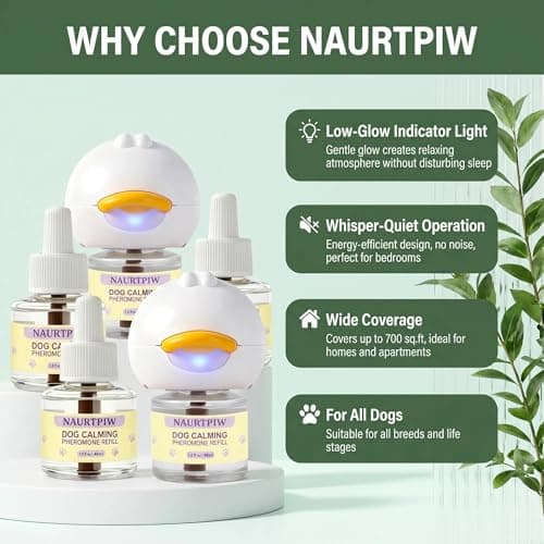 Dog Calming Diffuser 10 Pack (2 Plug-in Diffusers + 8 Refills), 240 Days Supply, Dog Pheromone Diffuser for Anxiety Relief, Reduce Barking, Chewing, Aggression, Indoor Urination & Separation Anxiety - Thumbnail 5