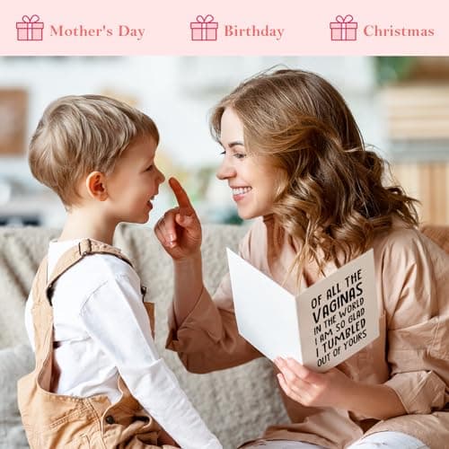 Mothers Day Card, Funny Mothers Day Gifts for Mom, Unique Gag Gift for Moms Who Have Everything, Moms Birthday Gift Ideas, the Best Mom Gifts from Daughters Son Kids, Humor Card with Envelope - Thumbnail 2
