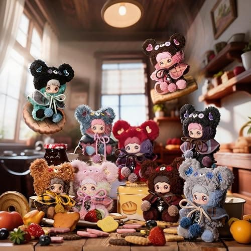 POP JOY Plush Blindbox Maymei Tiny Bear Cookie Series Mystery Stuffed Box Soft Vinyl Plush Figure with Outfit CuteGlass Tracking Eyes Collectible Kawaii Keychain Toy 3+ Single Box - Thumbnail 4