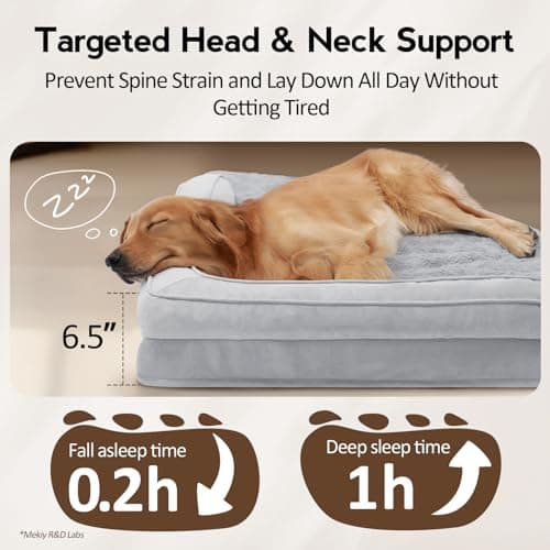 MEKIY Dog Bed Cover Washable Dog Beds Replacement Triangle Bed - Waterproof Removable Cover, Gray 35" x 35" - Thumbnail 6