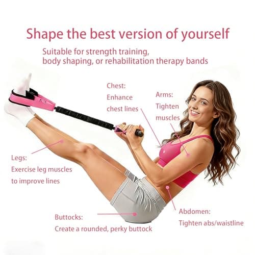 Arisenca Portable Pedal Resistance Band with Handles, Foot Pedal Exercise Band for Home Workout, Full Body Resistance Trainer for Abs, Arms, Legs and Core - Thumbnail 6