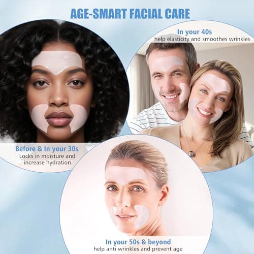 Forehead Wrinkle Patches & Smile Line Patches Overnight, jelly wrinkles patches with Collagen, Smoothing before dates or makeup, Gentle Facial Wrinkles for Day or Overnight, Skin Gifts for Women & Men - Thumbnail 3