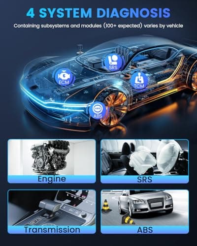 MUCAR CDE900 OBD2 Scanner, ABS,SRS,TCM,ECM System Car Code Reader Diagnostic Scan Tool, 4 Inches Touchscreen, Cover 106 Brands, FCA Autoauth, Wireless Update - Thumbnail 2