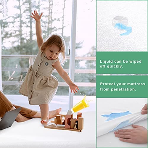 California King Size Quilted Fitted Waterproof Mattress Pad, Premium Hollow Material Filling Mattress Protector, Breathable, Quiet, Cooling, Machine-Washable Mattress Cover with 21” Deep Pocket - Thumbnail 5