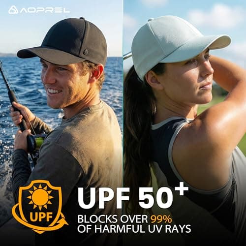 AOPREL Cooling Running Hat for Men & Women Quick-Dry Breathable Performance Hat Lightweight UPF 50+ Unstructured Baseball Cap - Thumbnail 4
