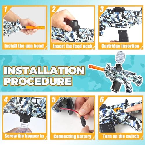 JANNIRESS Electric Blaster Toys Eco-Friendly Splatter Ball Blaster,Automatic Outdoor Games Toys for Activities Team Game - Thumbnail 2