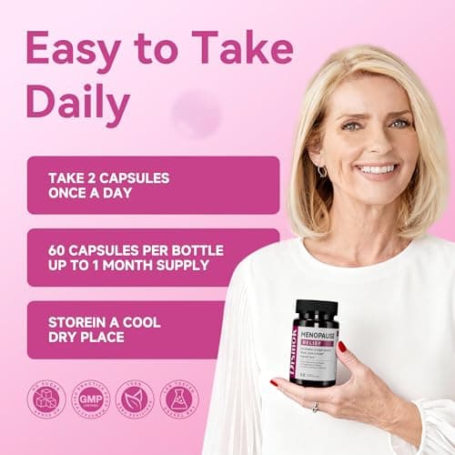 Dismok Menopause Supplements for Women - Hot Flash & Night Sweat Relief, Mood & Sleep Support, Feminine Comfort - Exclusive Perimenopause Formula, 3rd Party Lab Tested, Non-Hormonal, Drug-Free - Thumbnail 5
