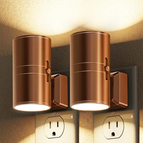 L LOHAS LED Night Light, Automatic Night Lights Plug into Wall, 2 Pack Nightlights with Light Sensor, 3000K Soft White 0-100LM Dimmable Modern Nightlight for Kids Bedroom Hallway - Image 1