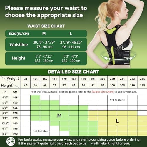 Posture Corrector for Women and Men, Invisible Full Back Support Brace with Enhanced Breathable Mesh, Shoulder Straightener for Back & Neck Pain Relief, Scoliosis & Posture Improvement, Large - Thumbnail 4