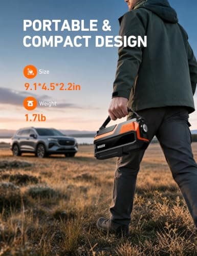 AstroAI M10 6000A 150PSI Car Jump Starter with Air Compressor - 12V Portable Battery Booster (All Gas/12.0L Diesel), Smart Tire Inflator, Heavy-Duty Jumper Cables, Power Bank, LED Light, Storage Case - Thumbnail 5