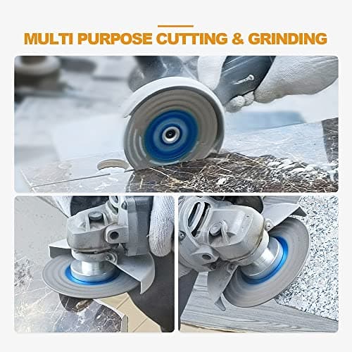 Diamond Granite Cutting Wheel,BRSCHNITT 7 Inch 180mm Vacuum Brazed Angle Grinder Diamond Blade with 5/8-11 Thread for Grinding Beveling Shaping Rounding Granite,Porcelain,Tile,Stone,Marble,Quartz - Thumbnail 3
