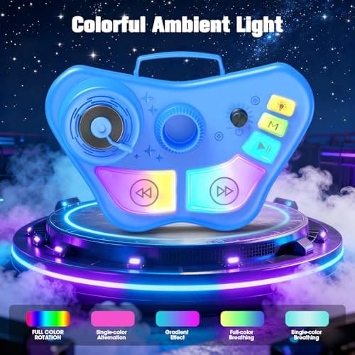Kids Karaoke Machine Toy with Stand for Boys Age 3-8, Rechargeable Karaoke Microphone with 2 Wireless Mic & LED Lights, 3 4 5 6 7 8 Year Old Boy Girl Bluetooth Speaker Party Toys Toddler Birthday Gift - Thumbnail 2