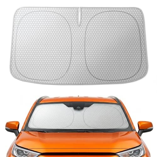 WOLFBOX Foldable Car Windshield Sun Shade for SUV Trucks Sedans 64''x34'' - Image 1