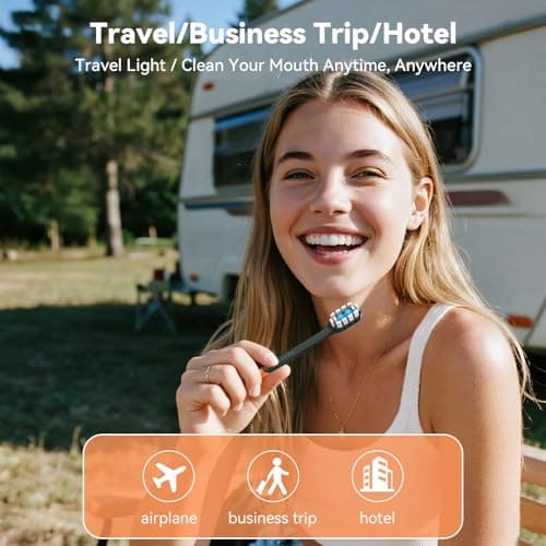 24Pack Disposable Toothbrushes with Toothpaste + Pick + Floss + Tongue Scraper 5-in-1 Mini Prepasted Travel Toothbrush for Hotel Camping Flight Car Single Use Portable Individually Wrapped | Mint - Thumbnail 6