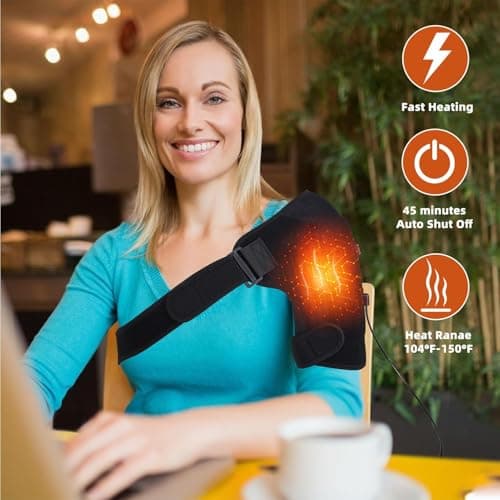 MOTAYU Shoulder-Heating-Pad-Heated-Wrap - 3 Heat Settings Heating Pad for Shoulder,Suitable for Relieving Muscle Pain,Tendonitis Periarthritis - Thumbnail 4