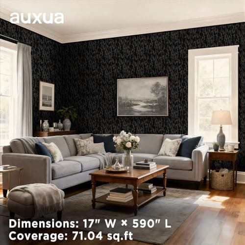 Black Faux 3D Fold‑Shadow Wallpaper for Gaming Rooms & Modern Spaces – 17" x 590" Matte Geometric Texture Wall Paper with Futuristic Light‑Play, Peel & Stick, Renter‑Friendly - Thumbnail 2