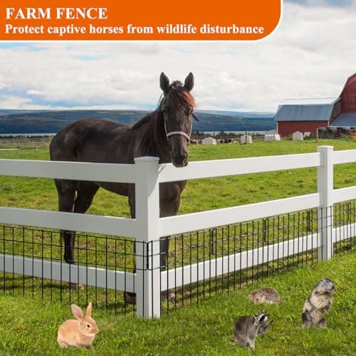 Promitop Decorative Garden Fence 10 Panels, 10.3 ft L x 16.81 in H No Dig Metal Border Fence for Flower Bed, Yard and Patio - Thumbnail 6