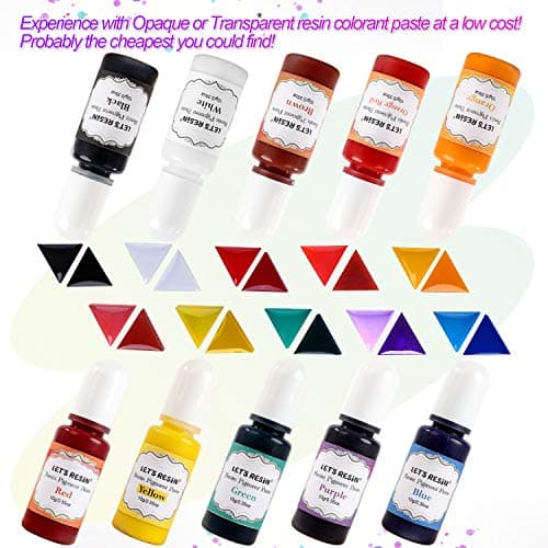 LET'S RESIN Opaque Resin Paste,10 Colors Epoxy Resin Pigment Paste Each 0.35oz,Thick & Highly Concentrated Coloring Pastes, Colorant for Epoxy Coloring, Jewelry, Molds - Thumbnail 2