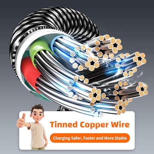 4 in 2 Charging Cable for Phone Watch Charger with 3 Type-C Ports, Travel Essentials USB C Splitter Multi Charging Cable/Cord for iWatch Ultra/SE/11-1, iPhone17 16 15 14, Android, More -1Pack 5FT - Thumbnail 5