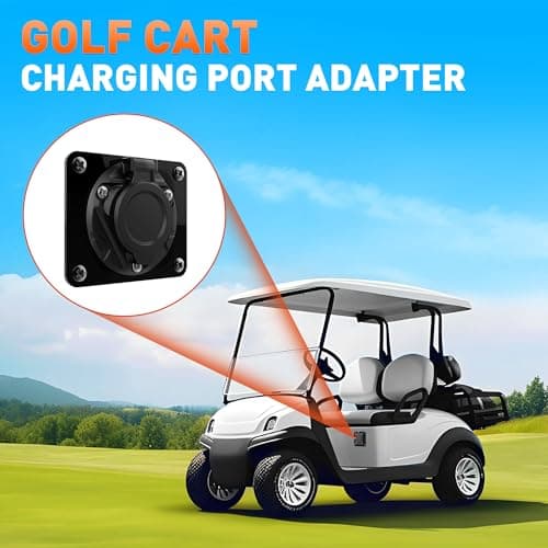 Golf Cart Charging Port Adapter 3 Holes, 110V AC 36V Adapter Plate Compatible with Noco GCP1 EZGO TXT EZ-GO Golf Cart Lithium Battery Conversion Install and On Board Charging - Thumbnail 2