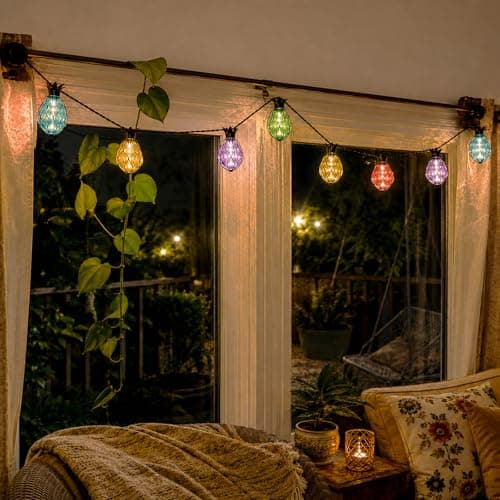 Vigdur Pineapple String Lights - Outdoor Patio Lights Plug in with 10 Pineapple Bulbs Connectable, Indoor String Light for Bedroom Bistro Tiki Decor(10FT - Thumbnail 3