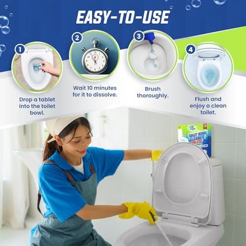 True Fresh Toilet Bowl Cleaner Tablets 26 Pack – Deodorizer & Septic Safe – Deep Cleaning, Odor Eliminator, Stain Remover for Long-Lasting Freshness – Fresh Ocean Scent - Thumbnail 3
