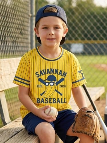 Toddler Baseball Shirts for Boys Girls Baseball Team Fan Jersey Shirt Kids Ballgame Tee Funny Game Day Short Sleeve Tops - Thumbnail 4