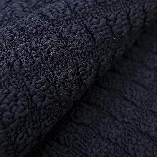 COSY HOMEER 32X20 Inch Anti Fatigue Kitchen Rug Mats are Made of 100% Polypropylene Half Round Rug Cushion Specialized in Anti Slippery and Machine Washable (Navy 2pcs) - Thumbnail 3