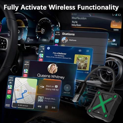 Velontork Wireless Carplay Adapter, Carplay Wireless Adapter for iPhone car Play Adapter, Plug & Play, No Latency for iPhone iOS10+ (Green) - Thumbnail 2