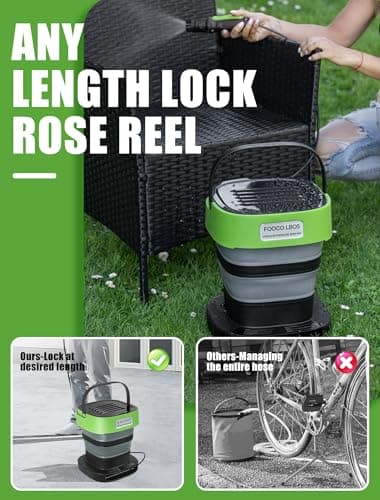 Portable Cordless Electric Sprayer with 3.2 Gal Water Tank, Auto-Retract & Any-Length Lock Hose Reel, Portable Pressure Washer for Rinseless Car Wash, HVAC Coil Cleaning, Pet Care, and Camping Shower - Thumbnail 3