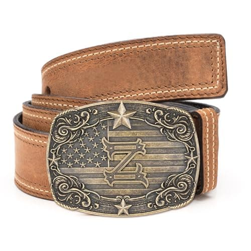 Absbolo Western Belt Buckle Men Initial Letter ABCDJRM to Z Rodeo Cowboy Belt Buckles for Women Z - Thumbnail 3