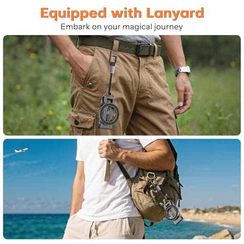 OMOTON TP06 [Equipped Lanyard] for MagSafe Tripod Hook with Magnet Back & Arca-Swiss Base, 360°Rotating with 1/4" Screw, Magnetic Phone Tripod for iPhone 17/16 Pro Max Air Fits Vlog, Travel, Gym - Thumbnail 3