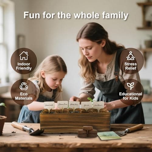 5 Pack Bonsai Tree Kit with Complete Tools, 5X Unique Seeds Bonzai Tree Kits, Indoor Bonsai Starter Kit with Wooden Box, Perfect Christmas Garden Gift for Mom, Men, Women, Plant Lover - Thumbnail 5