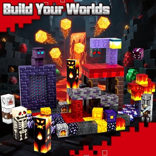 SHXYKZ 150 PCS Magnetic Blocks Toys for Kids, Dungeon-Themed Building Blocks, Stacking Magnets, STEM Montessori Sensory Toys for Boys and Girls Age 3 4 5 6 7 8 9 10 Gifts - Thumbnail 2