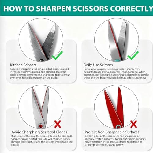 4-in-1 Electric Knife Sharpener, Professional 2-Stage Diamond Sharpening System for Straight/Serrated Knives, Scissors & Polishing Rod, Kitchen Blade Sharpener - Thumbnail 6