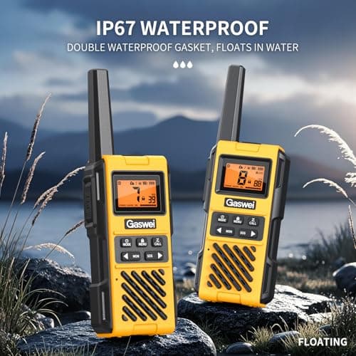 Gaswei G1pro+ IP67 Waterproof Walkie Talkies Long Range for Adults, Heavy Duty Two Way Radio with FM Radio,VOX,SOS & NOAA Weather Alerts,USB-C Rechargeable - Thumbnail 4