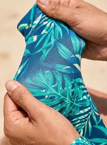 Dokotoo Women's Long Sleeve UV Sun Protection Rash Guard Top for Surfing Paddleboarding Without Bottoms Blue Medium - Thumbnail 4