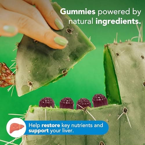 Toast! Before You Drink Gummies - Alcohol & Liver Support Supplement for Drinking & Better Morning - Recovery, Relief & Detox - L-Cysteine, Milk Thistle, Ginseng, Vitamins - Cherry Flavor - 10 Packs - Thumbnail 4