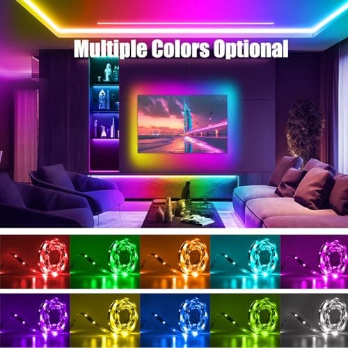 roperry 68FT Outdoor LED Strip Lights,IP68 RGB LED Lights with Remote and APP Control, Outdoor Strip Lights for Pool, Balcony, Roof, Garden, Stairs (1 Roll) - Thumbnail 4