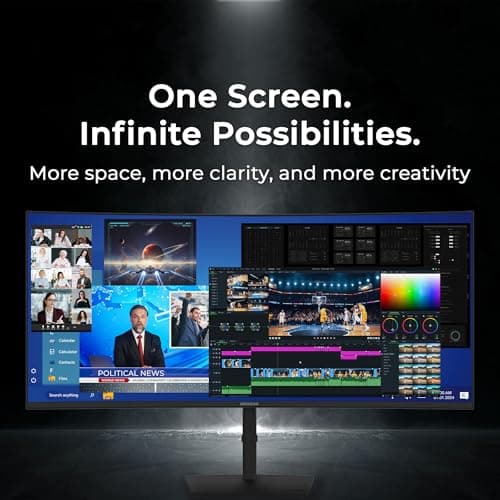 Deco Gear 40 Curved 5K2K Nano IPS Monitor | 5120×2160 UltraWide 21:9 Display, 120 Hz Refresh | 65 W USB-C PD | HDR, Adaptive Sync | Built-in Speakers for Work - Thumbnail 2