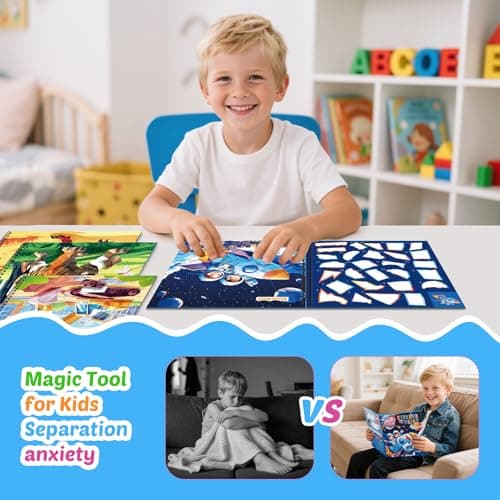 CutteeyFyry 4PCS Paint by Sticker Book for Kids Ages 4-8 - Sticker by Number Activity Books with Stories for Toddlers 2-4 | Travel Airplane Car Toys, Screen-Free Puzzle Gift for Girls Ages 3-5 4-6 6-8 - Thumbnail 4