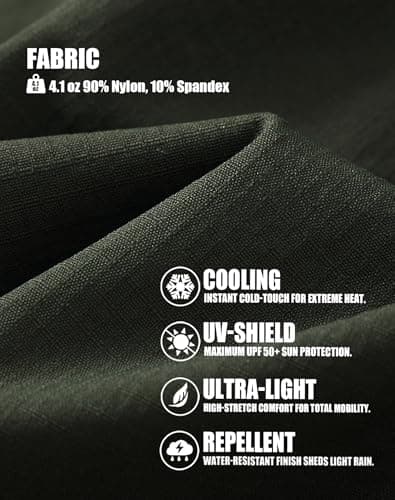CHRONOLINE Men’s Stretch Utility Shorts Water-Repellent Lightweight Quick Dry UPF 50+ Sun Protection Hiking Golf Shorts, Ranger Green, 36 - Thumbnail 6