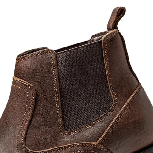 ArcBrothers Cowboy Boots for Men Square Toe - Premium Leather Ankle Western Boots Chelsea Slip On Retro Style Ultimate Comfort & Durability - Thumbnail 3