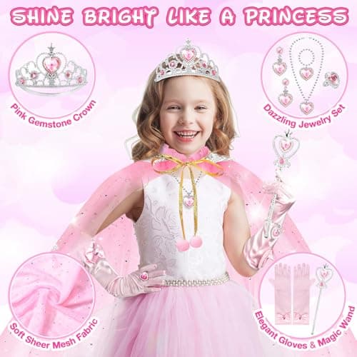 Tea Party Set for Little Girls, 63Pcs Pretend Play Toys, Princess Dress Up Tea Time, Tin Tea Sets for Toddlers 3-5 6 with Dessert, Carrying Case, Kids Kitchen Playset, Birthday Gift for Toddler Girls - Thumbnail 4