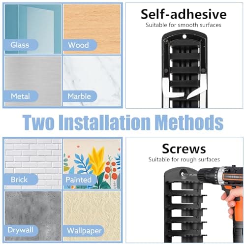 Dntorx Hat Organizer for Baseball Caps, 2 Pack Hat Rack for Wall Hold up to 20 Hats Adhesive Hat Hooks Stand Hat Hanger Organizer Storage Holder Display for Door Closet Bedroom - Thumbnail 4